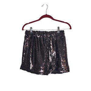 Sincerely Jules Women's Dark Bronze Taylor Swift Sparkly Shimmery Sequins Shorts